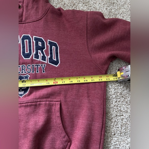 Official Oxford University Pullover Hoodie Heather Maroon Adult Unisex Sz Medium - Picture 9 of 10
